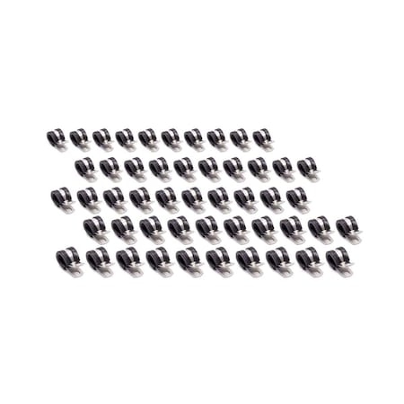 Allstar Performance 0.375 in. Aluminum Line Clamps, 50PK ALL18302-50